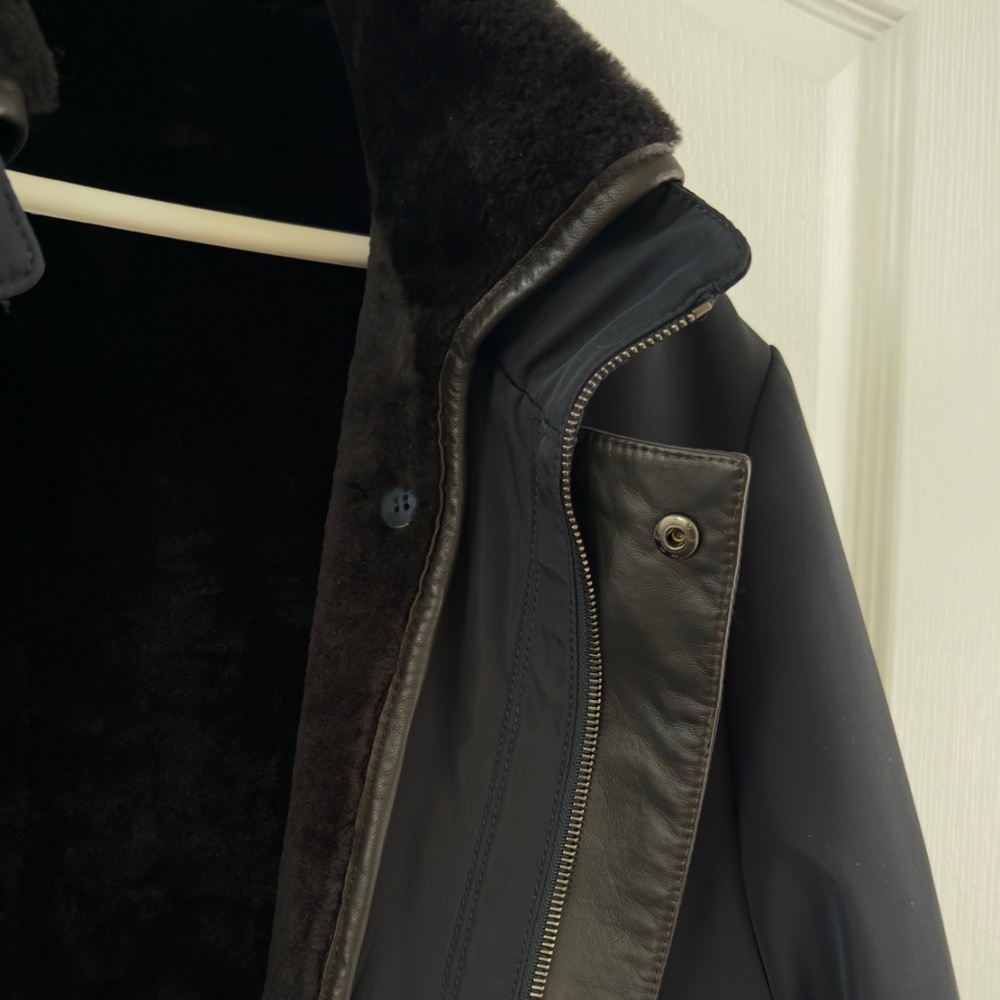 Paul Stuart Shearling Rain Jacket -Large - image 6